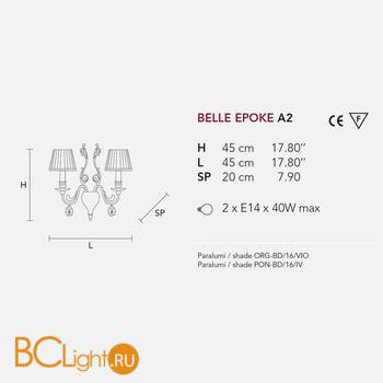 Бра Masiero Belle Epoke A2 G03-F01 / PON/16/IV - Схема