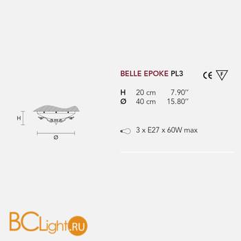 Потолочный светильник Masiero Belle Epoke PL3 G03-F01 - Схема