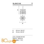 Подвесная люстра на штанге Masiero Blake S16 - Схема