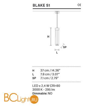 Подвесной светильник Masiero Blake S1 - Схема