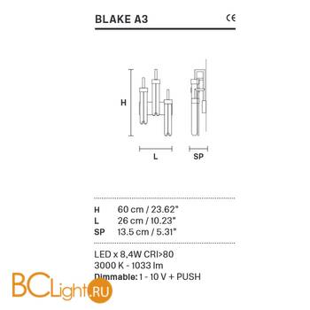 Бра Masiero Blake A3 - Схема