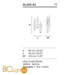 Бра Masiero Blake A3 - Схема