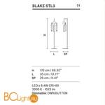 Торшер Masiero Blake STL3 V91 - Схема