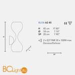 Настенный светильник Masiero Blob LED A2 45 PR-S - Схема