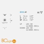 Настенный светильник Masiero Bool A1 V95 - Схема