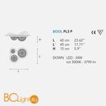 Потолочный светильник Masiero Bool PL3P V95 - Схема