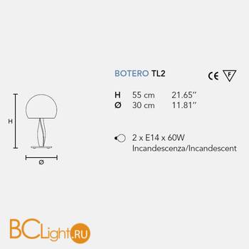 Настольная лампа Masiero Botero TL2 Bianco V95 - Схема