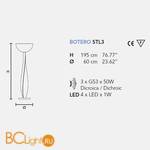 Торшер Masiero Botero STL3 Bianco WH-M - Схема