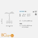 Люстра Masiero Botero S5 V95 - Схема