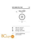 Потолочный светильник Masiero VE 1080 PL3 50 - Схема
