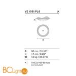 Потолочный светильник Masiero VE 1081 PL6 - Схема