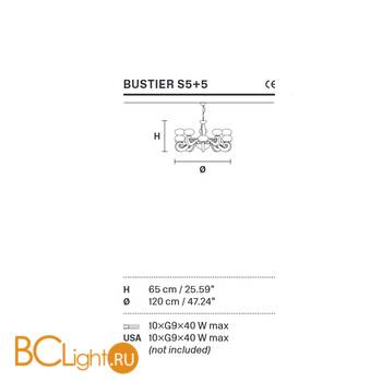 Люстра Masiero Bustier S5+5 V72 - Схема