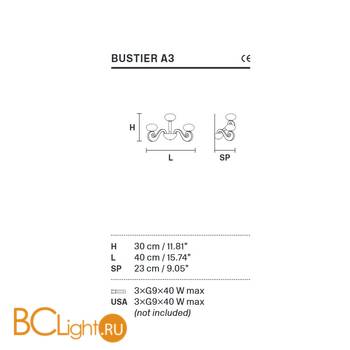 Бра Masiero Bustier A3 V99 - Схема