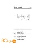 Бра Masiero Bustier A3 V99 - Схема