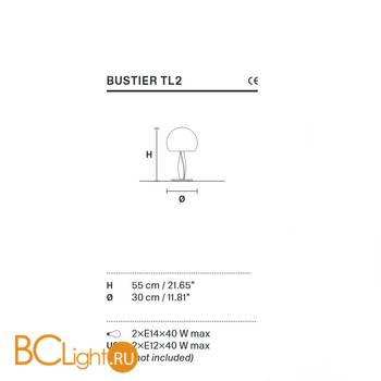 Настольная лампа Masiero Bustier TL2 V70 - Схема