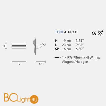 Настенный светильник Masiero Capitelli Dori A Alo P - Схема