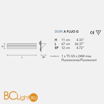Настенный светильник Masiero Capitelli Dori A Fluo G - Схема