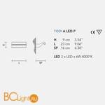Настенный светильник Masiero Capitelli Todi A LED P - Схема
