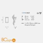 Настенный светильник Masiero Capitelli Cori A Alo - Схема