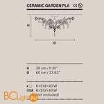 Потолочная люстра Masiero Ceramic Garden PL6 V13 - Схема