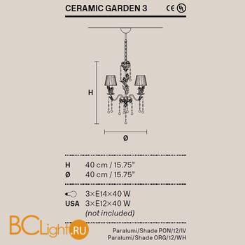 Люстра Masiero Ceramic Garden 3 V13 / PON/12/IV - Схема