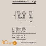 Бра Masiero Ceramic Garden A2 V13 / PON/12/IV - Схема