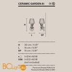 Бра Masiero Ceramic Garden A1 V13 / PON/12/IV - Схема