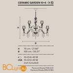 Люстра Masiero Ceramic Garden 10+5 V95 / ORG/12/WH - Схема