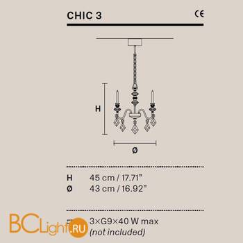 Люстра Masiero Chic 3 F02 - Схема