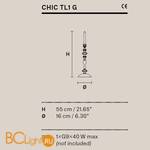 Настольная лампа Masiero Chic TL1G F01 - Схема