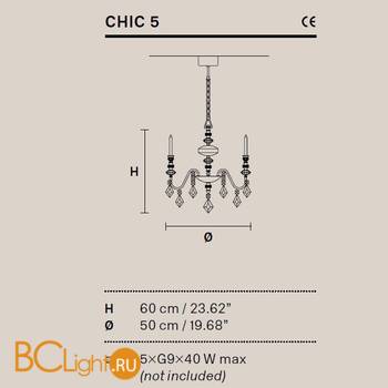 Люстра Masiero Chic 5 F01 - Схема