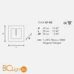 Бра Masiero Eclettica Click A1 SQ - Схема