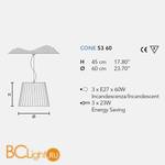 Подвесной светильник Masiero Cone S3 60 PON / IV - Схема