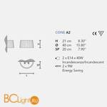 Настенный светильник Masiero Cone A1 PON / IV - Схема