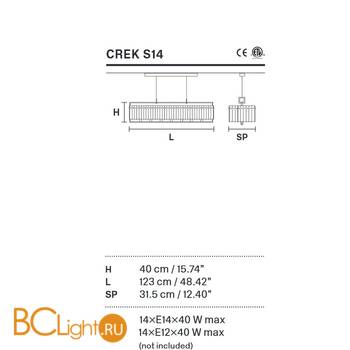 Подвесной светильник Masiero Crek S14 - Схема