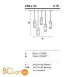 Подвесной светильник Masiero Crek S5 - Схема