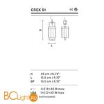 Подвесной светильник Masiero Crek S1 - Схема