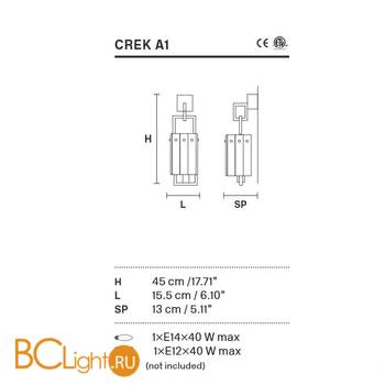 Бра Masiero Crek A1 - Схема