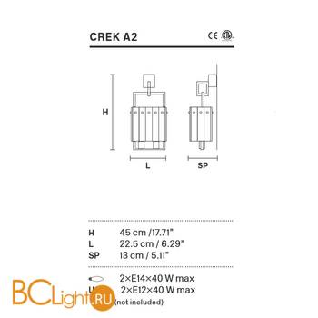 Бра Masiero Crek A2 - Схема