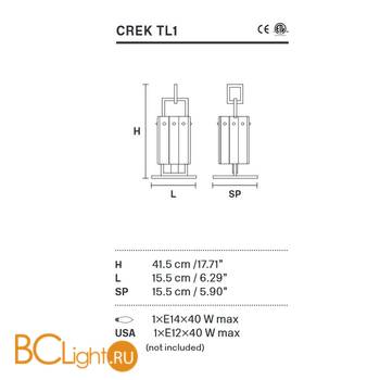Настольный светильник Masiero Crek TL1 - Схема