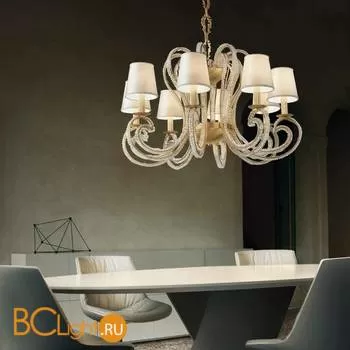 Люстра Masiero CRISTALIS 8 G18 SAT/14/ECRU CUT CRYSTAL