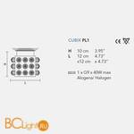 Потолочный светильник Masiero Cubix PL1 Swarovski ELEMENTS - Схема