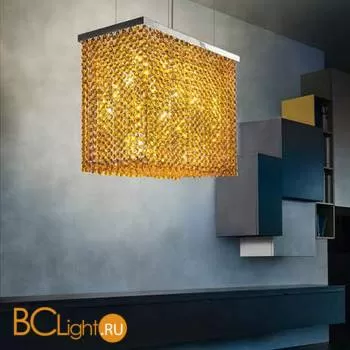 Подвесной светильник Masiero Cubo S/LONG/K G04 AM COLOURED CUT CRYSTAL