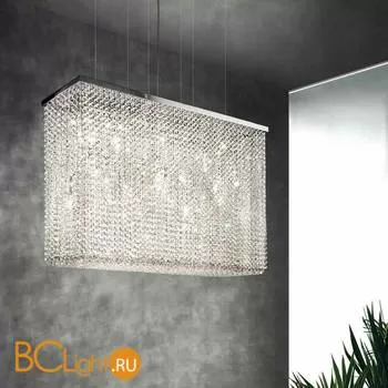 Подвесной светильник Masiero Cubo S/LONG/R G04 TRANSPARENT CUT CRYSTAL