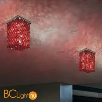 Потолочный светильник Masiero Cubo PL/SQUARE/MEDIUM 40 G04 COLOURED CUT CRYSTAL