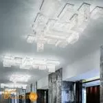 Потолочный светильник Masiero Cubo COMBO PL 16 200 RC TRANSPARENT CUT CRYSTAL