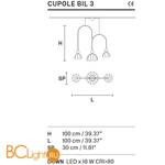 Люстра Masiero CUPOLE BIL 3 V54 - Схема