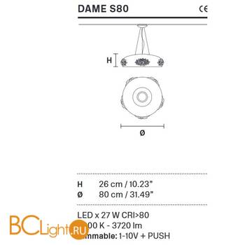 Подвесной светильник Masiero Dame S80 F01 - Схема