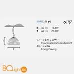 Подвесной светильник Masiero Dome S1 60 PON / IV - Схема