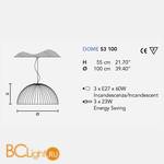 Подвесной светильник Masiero Dome S3 100 PON / BK - Схема